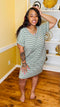 Palms Springs Plus - t shirt dress (light olive/ivory)